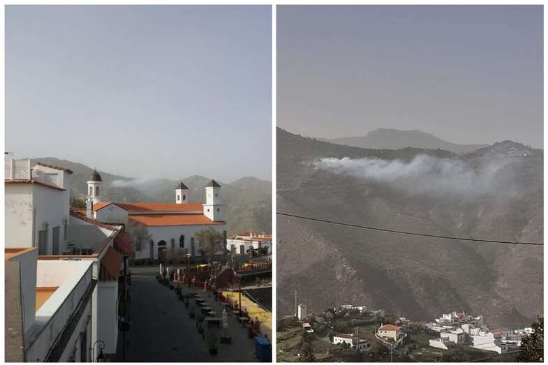 Imagen del incendio de Tejeda (Foto TA)